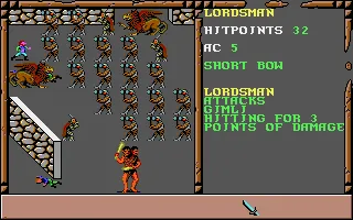 Treasures of the Savage Frontier Amiga The dwarf fighter takes a blow.