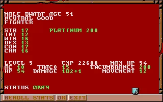 Treasures of the Savage Frontier Amiga The classes and statistics are standard Dungeons &#x26; Dragons style.