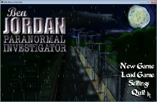 Ben Jordan: Paranormal Investigator Case 8 - Relics of the Past Windows Main menu