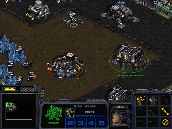 StarCraft (Demo Version) Windows Confederate Alpha Squadron staging area on Chau Sara.