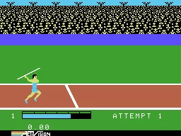 The Activision Decathlon ColecoVision The javelin