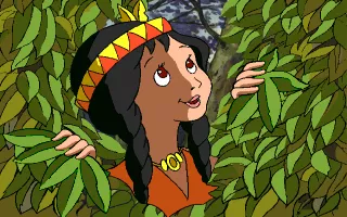 Pocahontas DOS Intro showing Pocahontas