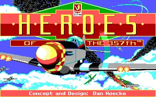 The Heroes of the 357th DOS Opening Credit Screen (EGA)