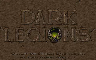 Dark Legions DOS Game title