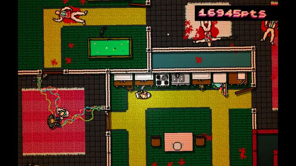 Hotline Miami Windows A strange situation where a man is tied to an explosive device.