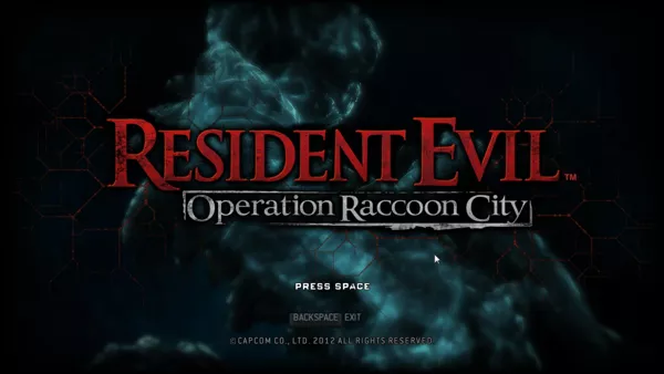 Resident Evil: Operation Raccoon City Windows Start screen.