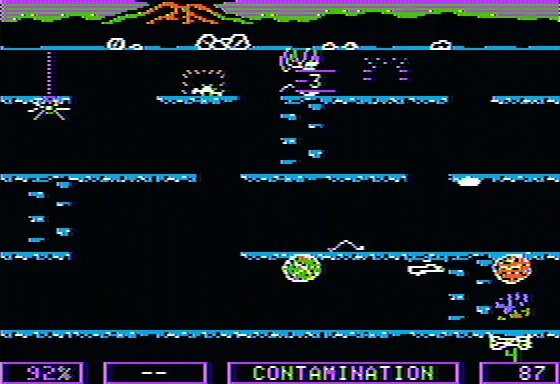 Dino Eggs Apple II Contaminated by a descending spider