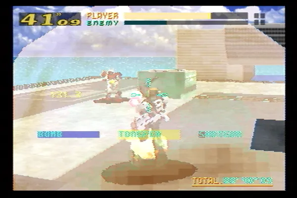 Cyber Troopers Virtual On SEGA Saturn Rather large explosion.