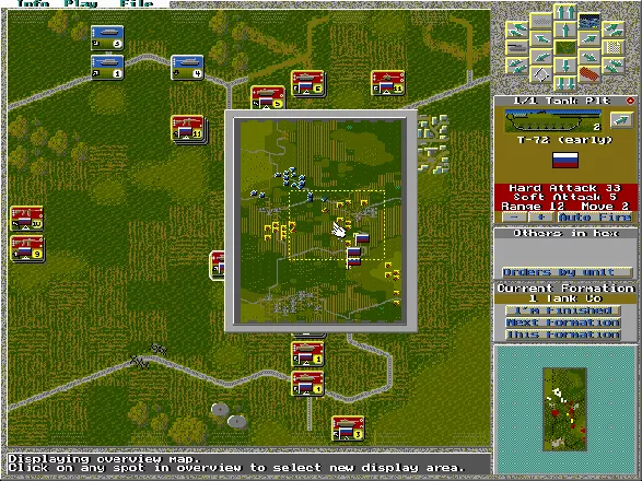 Wargame Construction Set II: Tanks! DOS Mini Map