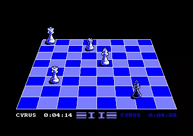 Cyrus II Chess Amstrad CPC A second white pawn has made it to the opposite side and is now a second queen. The black king is officially screwed.