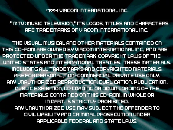 MTV: Club Dead DOS Copyright notice