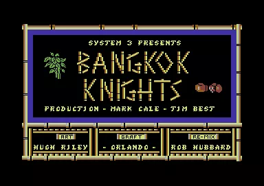Bangkok Knights Commodore 64 title screen