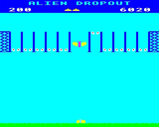 Alien Dropout BBC Micro Got hit (screen is flashing)