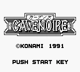 Cave Noire Game Boy Title screen