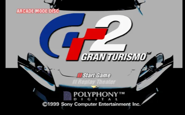 Gran Turismo 2 PlayStation Title screen.