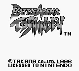 Battle Arena Toshinden Game Boy Title screen