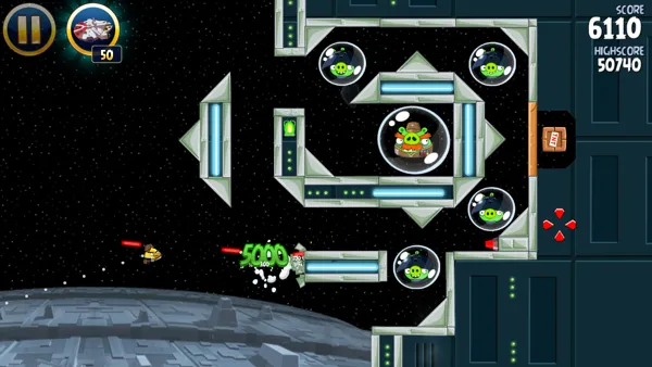 Angry Birds: Star Wars iPhone 5000 points for some destruction!