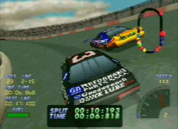 NASCAR 98 PlayStation Passing a opponent