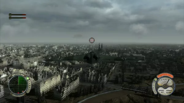 Air Conflicts: Secret Wars PlayStation 3 Flying over Berlin.