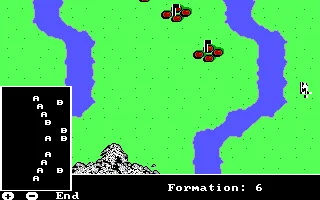 The Ancient Art of War DOS View Formation - Custer&#x27;s Last Stand (EGA/Tandy)
