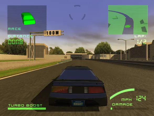 Knight Rider: The Game Windows Racing around the FLAG test track.