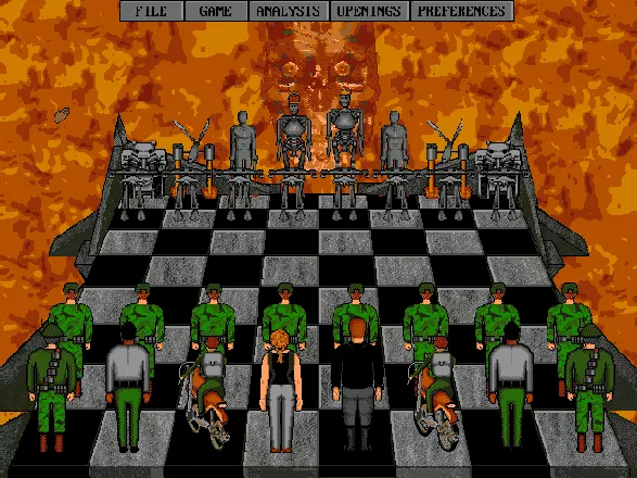 Terminator 2: Judgment Day - Chess Wars DOS Chess Wars, initial layout