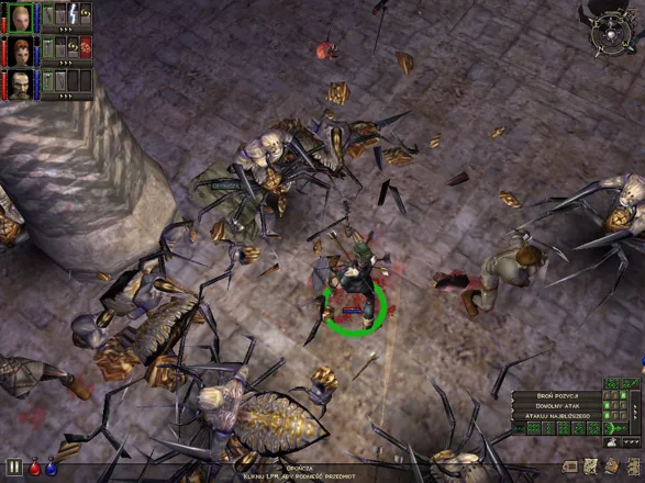 Dungeon Siege Windows character take some arrows in the chest.