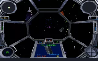 Star Wars: TIE Fighter (Demo Version) DOS In the Rebel repair yard.