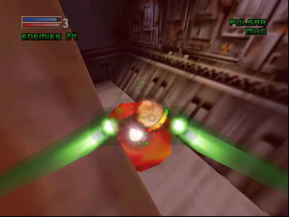 Forsaken 64 Nintendo 64 Enemy exploded - good laser fire.