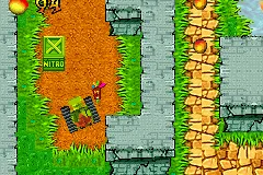 Crash Bandicoot Purple: Ripto&#x27;s Rampage Game Boy Advance tank - shoot to nitro