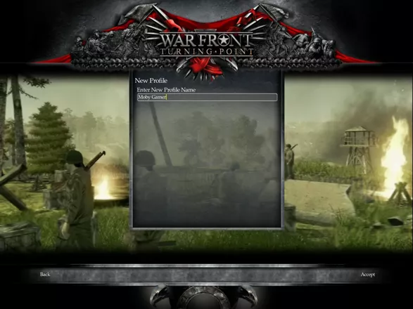 War Front: Turning Point Windows The player can create multiple identities, useful when playing each nationality.