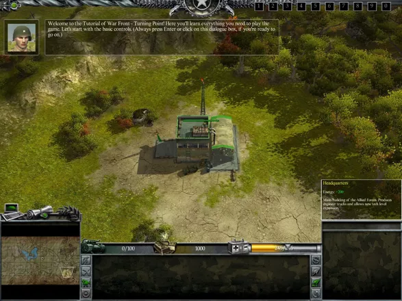 War Front: Turning Point Windows The game has a very good Tutorial Mode. 