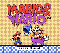 Mario &#x26; Wario SNES Title screen
