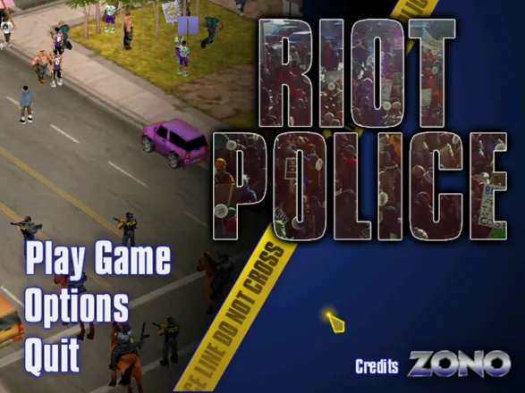 Riot Police Windows Main menu