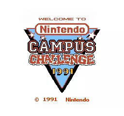 Nintendo Campus Challenge 1991 NES Title Screen
