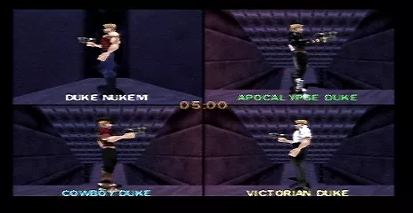 Duke Nukem: Zero Hour Nintendo 64 Multiplayer mode - choosing the characters