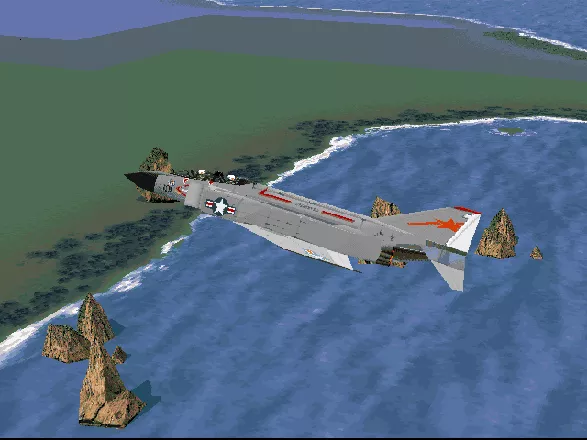 Jane&#x27;s Combat Simulations: USNF&#x27;97 - U.S. Navy Fighters Windows Flight on lake