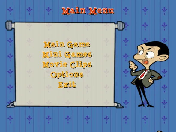 Mr Bean&#x27;s Wacky World Windows Main menu