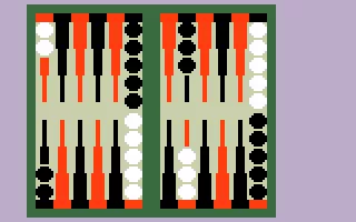 ABPA Backgammon Intellivision Starting a one-player game. The system plays black.
