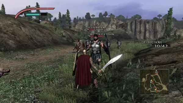 Warriors: Legends of Troy Xbox 360 Alomst a head taller, this enemy will fall for sure.