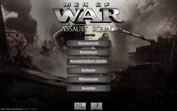Men of War: Assault Squad Windows Main menu (German)
