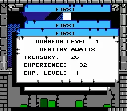 Swords and Serpents NES Info about level