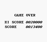 Aerostar Game Boy Game Over
