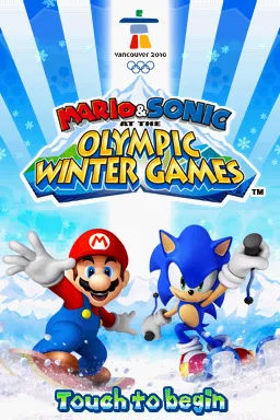 Mario &#x26; Sonic at the Olympic Winter Games Nintendo DS Title screen