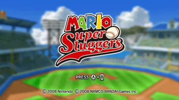 Mario Super Sluggers Wii Title screen