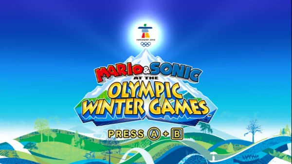 Mario &#x26; Sonic at the Olympic Winter Games Wii Title screen