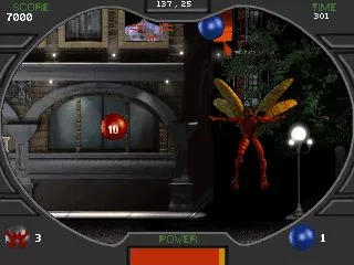 The Suit DOS This shows one of the really hard to kill enemies and two power ups.
