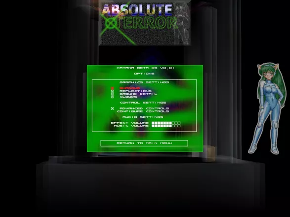 Absolute Terror Windows The game supports many different graphics resolutions. The assignments for the keyboard controls and the joystick buttons can be changed