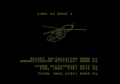 Combat Lynx Amstrad CPC Your stats.