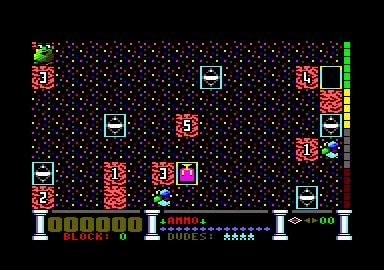 Reckless Rufus Amstrad CPC Start of a level.